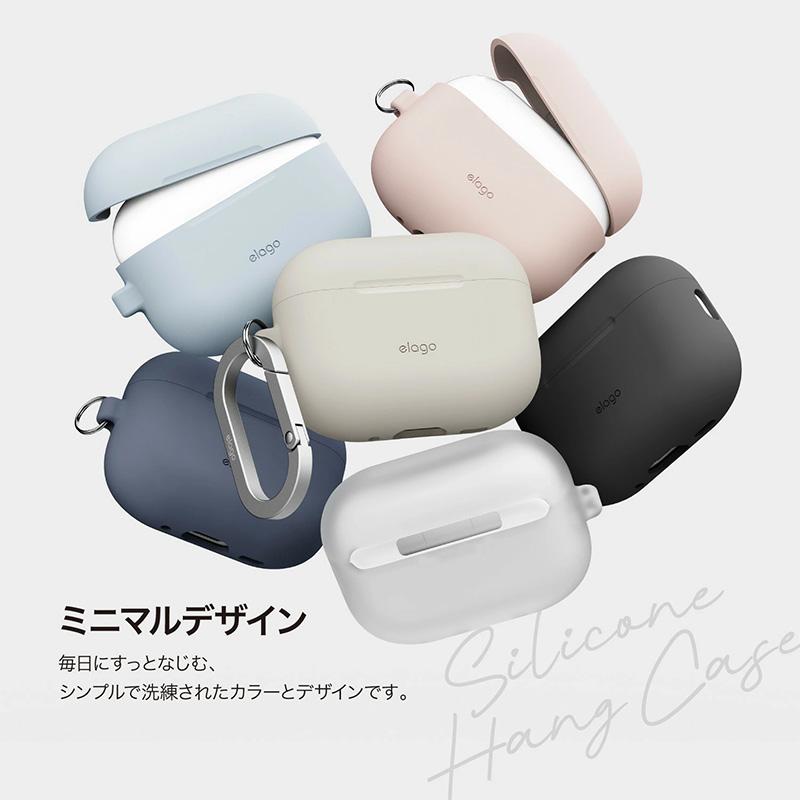 elago AIRPODS HANG CASE Air Pods ケース カラビナ リング 付属 シリコン (中古品) elago elago AirPods Pro 3 ケース シリコン SILICONE HANG CASE
