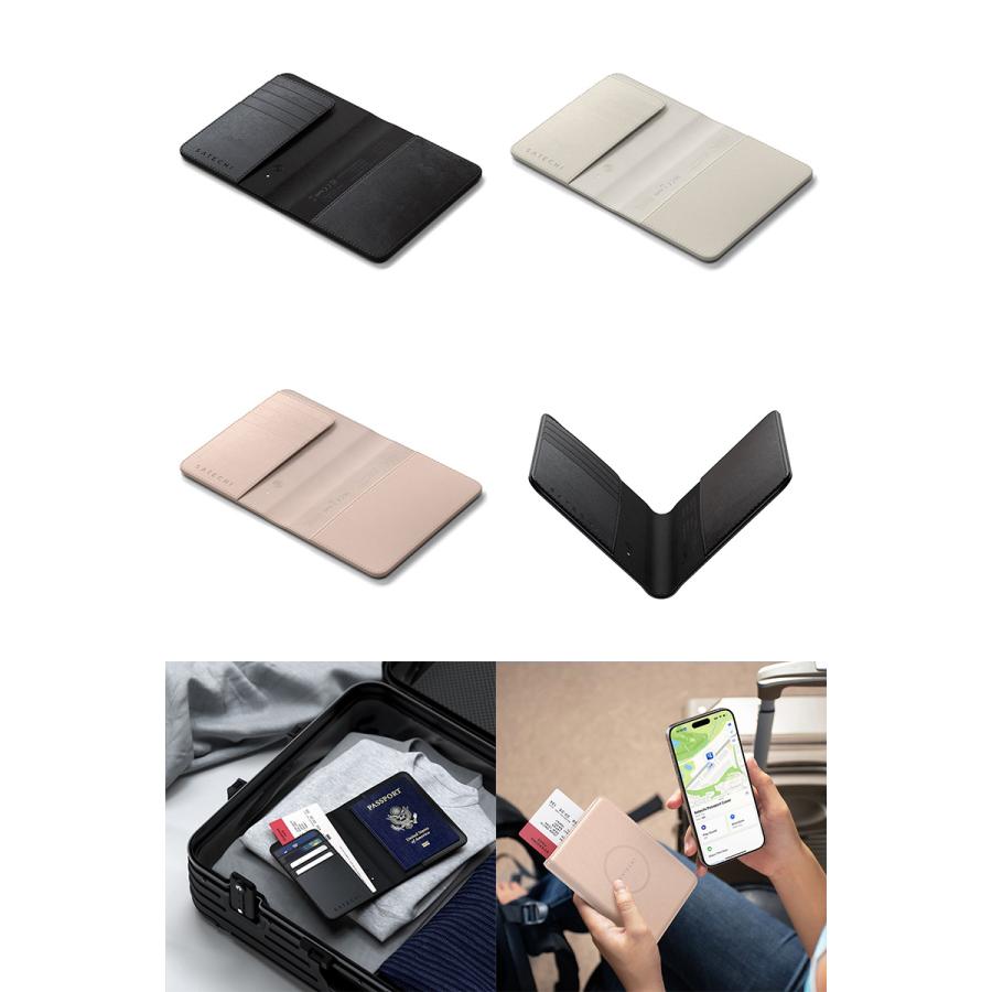 SATECHI パスポートケース スマートトラッカー ワイヤレス充電式 Apple