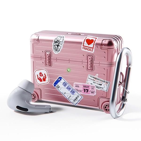 Apple AirPods Pro 第一世代本体 ピンク迷彩ケース付 miak（ミアック） AirPods Pro 3 キャリーケース ピンク MA28161APP3