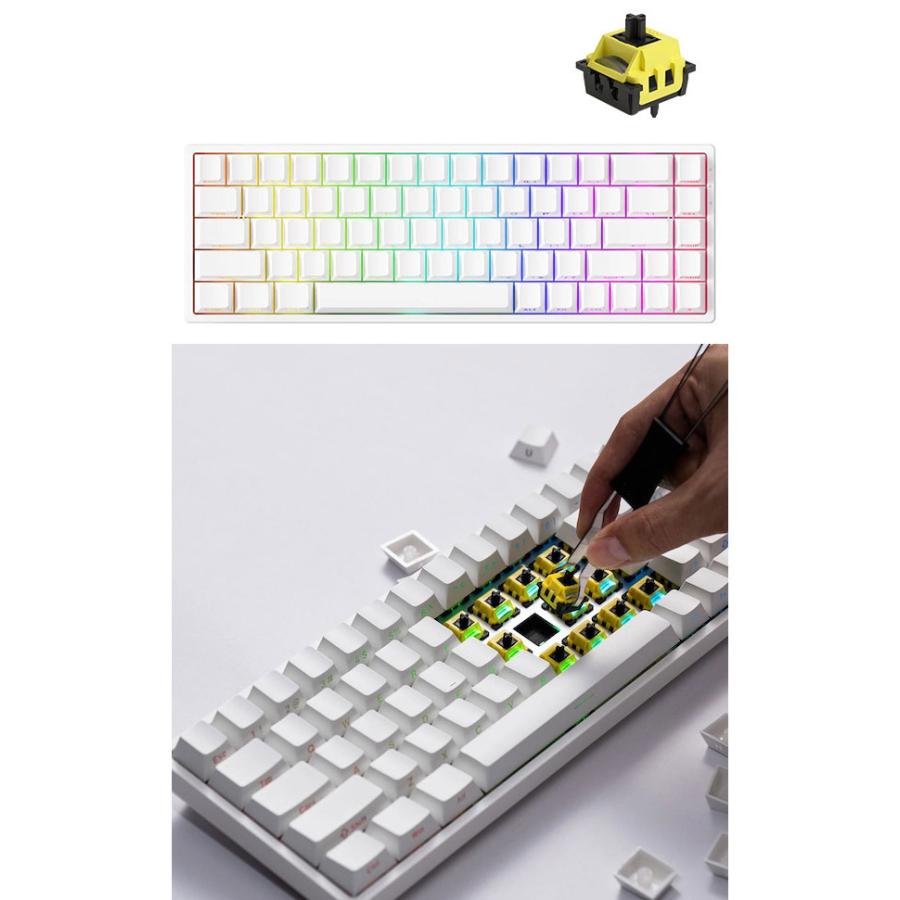 MonsGeek FUN68 HE 有線 Flash ラピッドトリガー対応 65% 英語配列 ゲーミングキーボード ホワイト 国内正規品 | MONSGEEK | 05