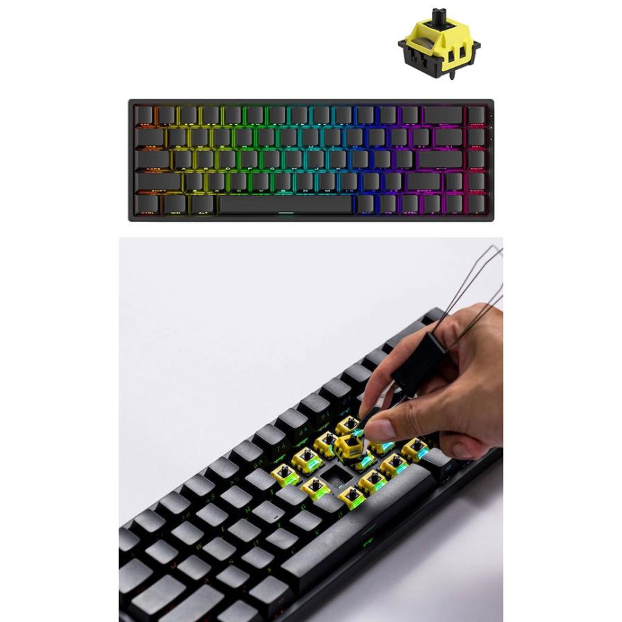 MonsGeek FUN68 ラピッドトリガー ゲーミングキーボード カスタム品 MONSGEEK MonsGeek FUN68 HE 有線 Flash ラピッドトリガー対応 65