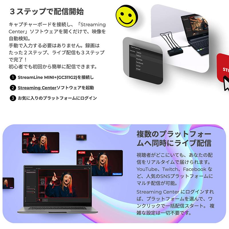 ビデオキャプチャー・キャプチャーボード AVerMedia StreamLine MINI+ GC311G2 Amazon | AVerMedia StreamLine MINI+ キャプチャーボード 初心者向け
