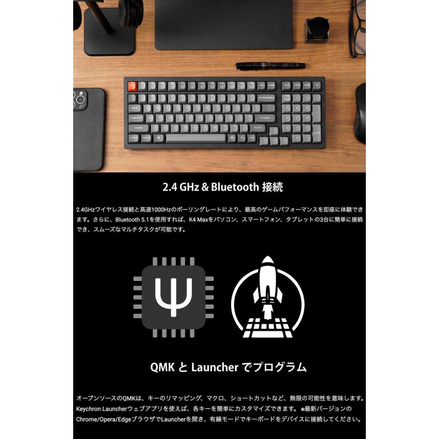 Keychron（キークロン） Keychron K4 Max QMK Mac日本語配列 ホット