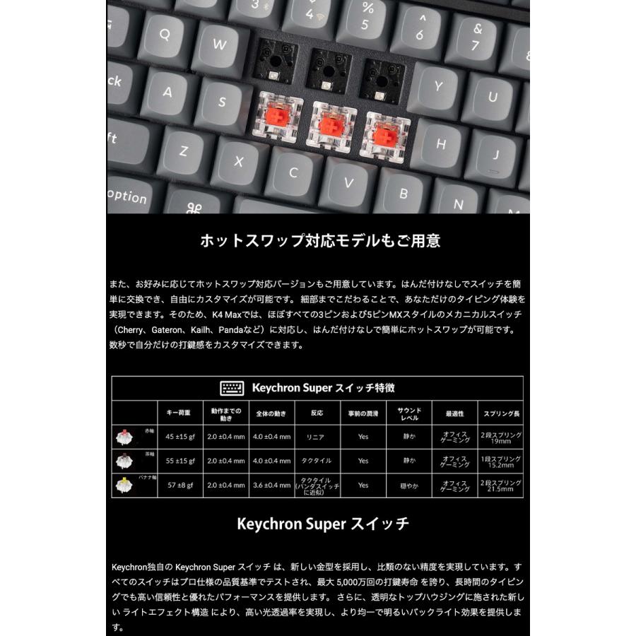 Keychron（キークロン） Keychron K4 Max QMK Mac日本語配列 ホット