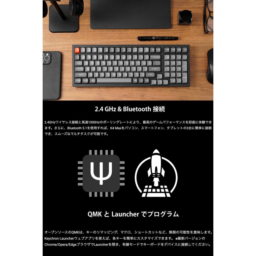 Keychron（キークロン） Keychron K4 Max QMK Mac英語配列 ホット