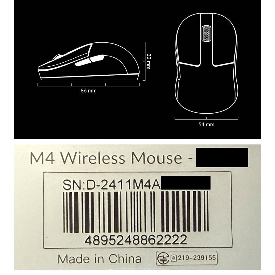 Keychron キークロン M4 ワイヤレスマウス 有線 / Bluetooth 5.1 / 2.4GHz ワイヤレス対応 ホワイト M4-A3