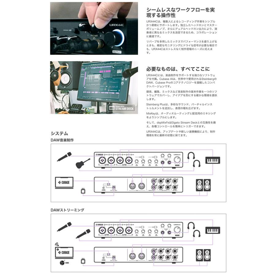 YAMAHA（ヤマハ） URX-C シリーズ URX44C USB Type-C オーディオ