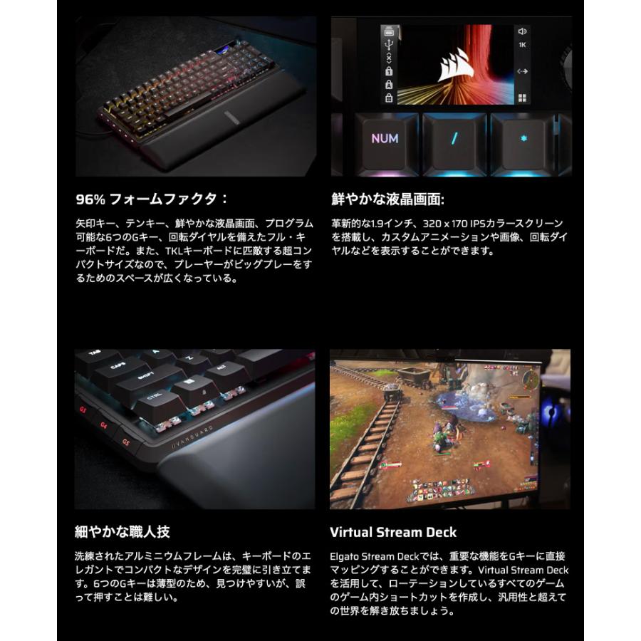 CORSAIR（コルセア） Corsair VANGUARD PRO 96-MGX 日本語配列かな無し