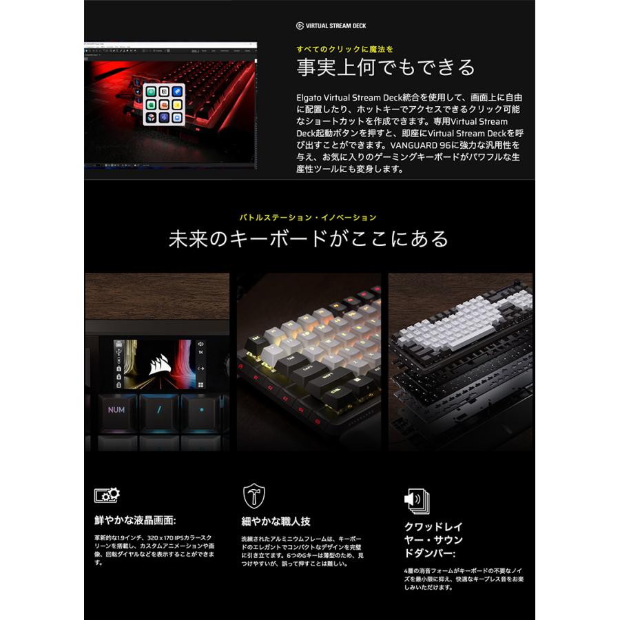 CORSAIR（コルセア） VANGUARD 96 MLX Plasma 日本語配列かな無し