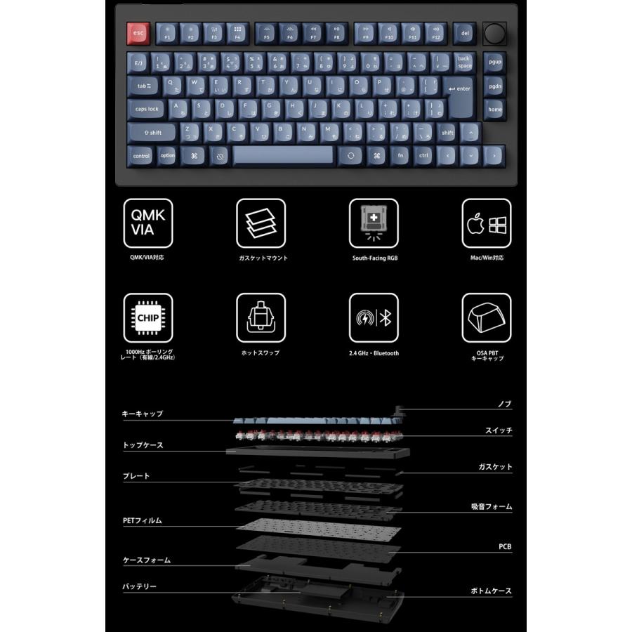 Keychron（キークロン） Keychron V1 Max カーボンブラック 日本語配列