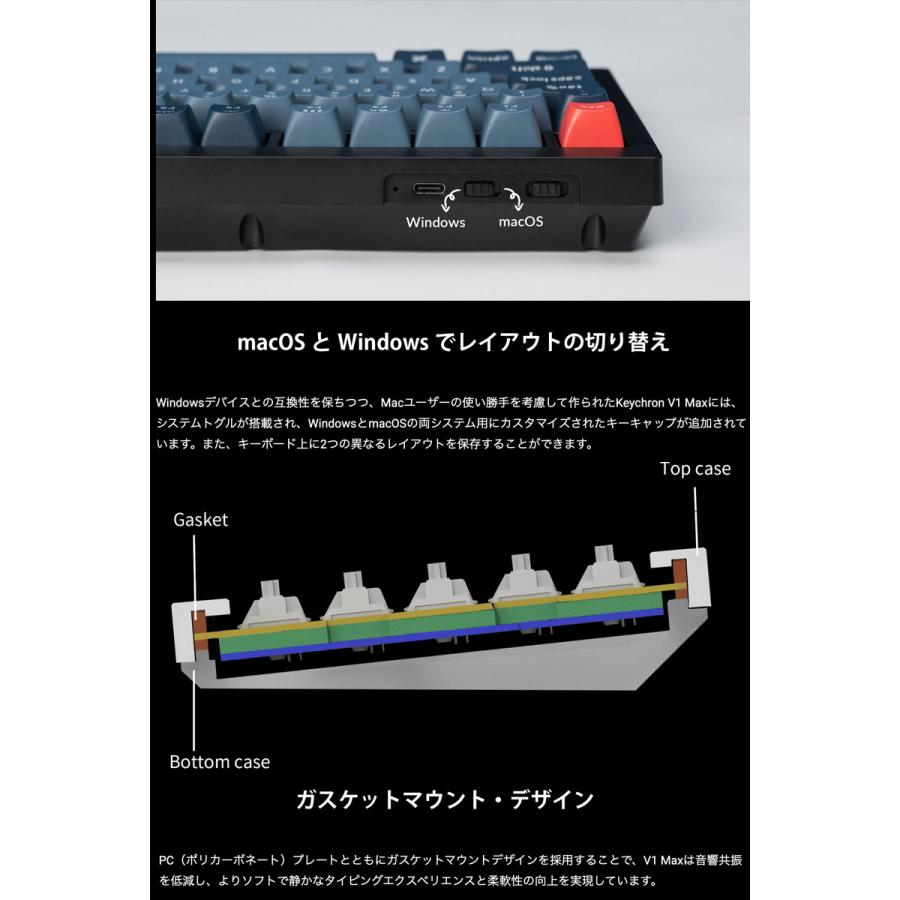 Keychron（キークロン） Keychron V1 Max カーボンブラック 日本語配列