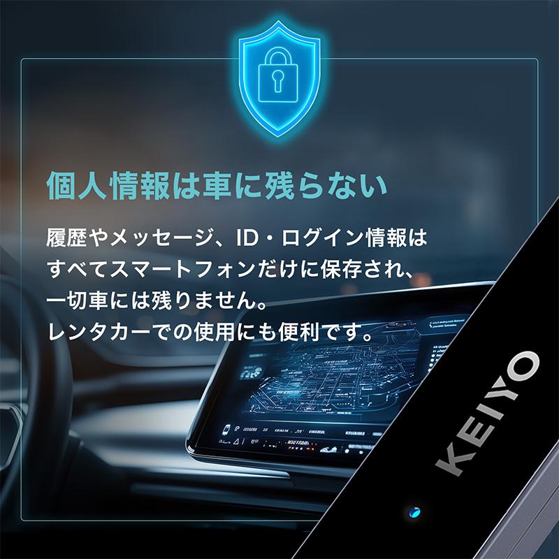 KEIYO AN-S155 iPhone スマホ ナビ ミラーリング APPミラータッチカー