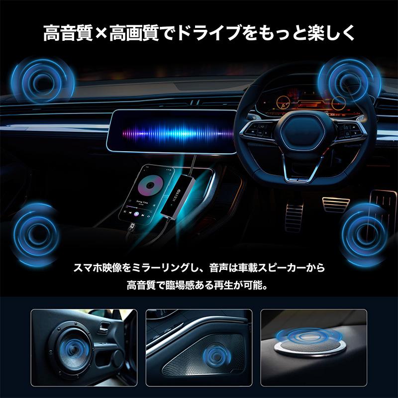 KEIYO AN-S155 iPhone スマホ ナビ ミラーリング APPミラータッチカー
