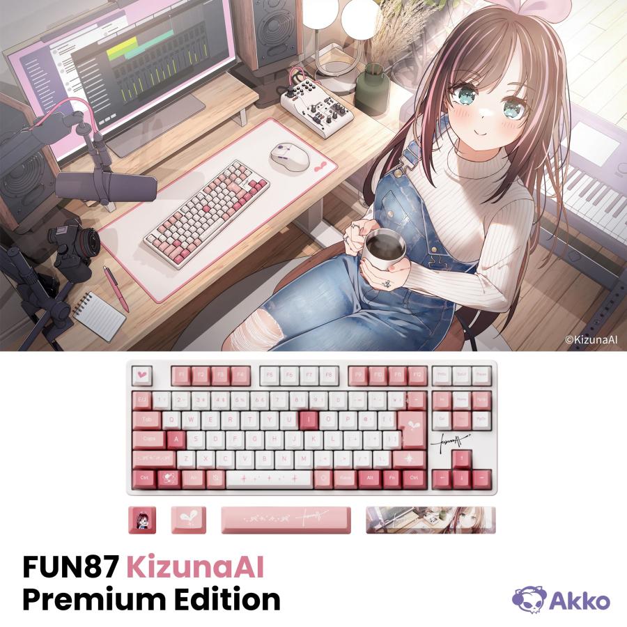 KizunaAI キズナアイ ゲーミングキーボード Akko FUN87 KizunaAI Premium Edition 日本語配列 Kizuna AI | Akko