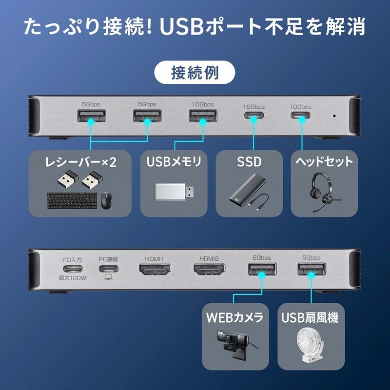 SANWA SUPPLY（サンワサプライ） SANWA USB Type-C ドッキング