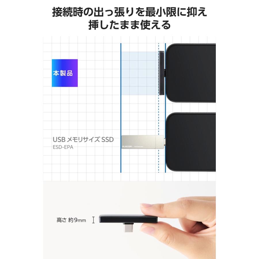ELECOM（エレコム） ELECOM 1TB 外付けSSD USB20Gbps対応 iPhone向け