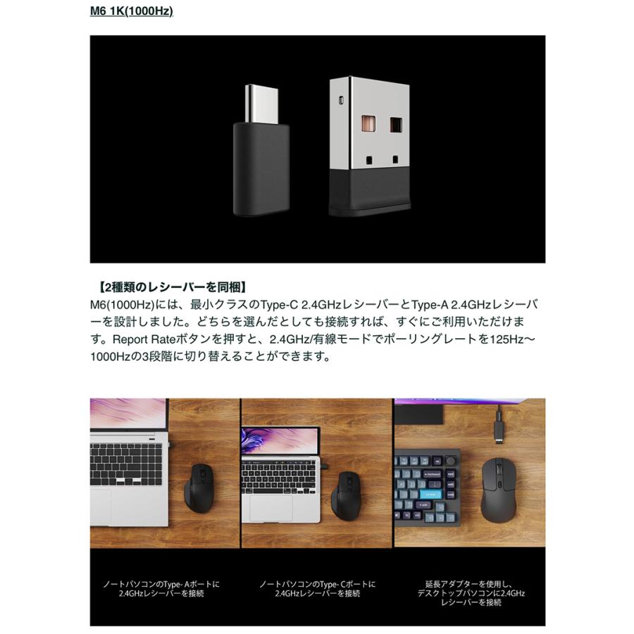 Keychron（キークロン） Keychron M6 ワイヤレスマウス オール静音
