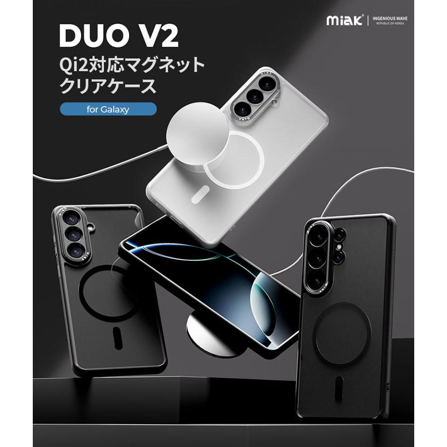 miak ミアック Galaxy S26 Ultra Duo V2 Qi2対応マグネットクリアケース ブラック MA28445S26U | miak | 01