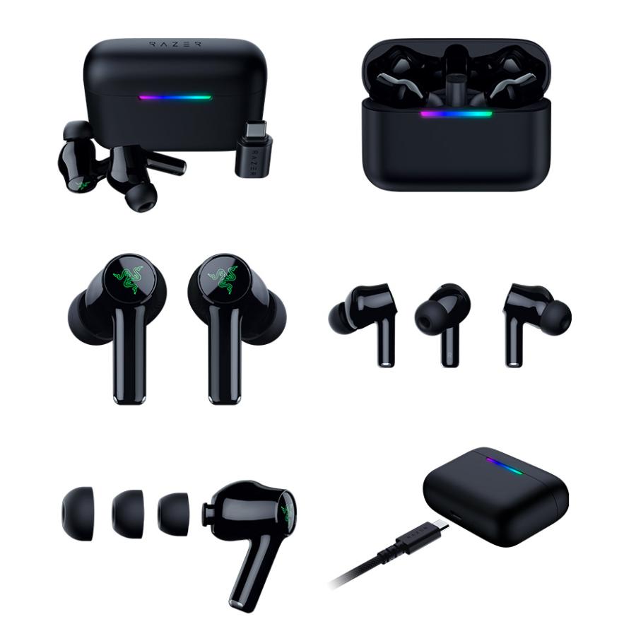 Razer レーザー Hammerhead V3 HyperSpeed Bluetooth 6.0 ワイヤレスマルチプラットフォーム ANC ゲーミングイヤフォン RZ12-05610100-R3A1の画像