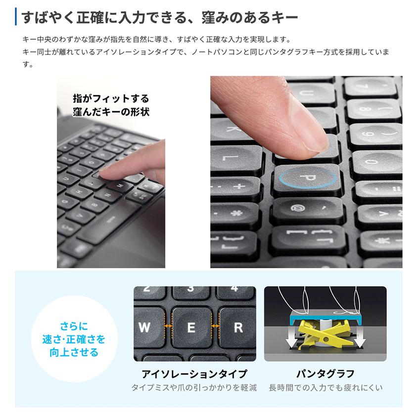 SANWA SUPPLY - SANWA サンワサプライ iPad A16 11時人 / 10.9in iPad 10 容れもの付き添い人 Bluetooth 5.1 鍵盤 タッチパッド内蔵 日本語申し合わせ SKB-BTIPAD5BK