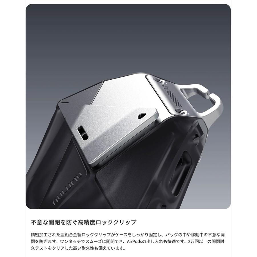 AULUMU A39 AirPods Pro 3 ケース ダイヤカット幾何学デザイン グレー