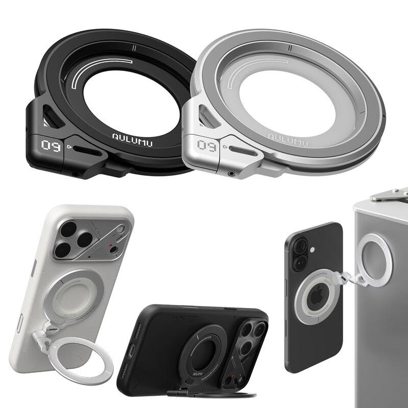AULUMU G09 デュアル MagSafe対応 リングスタンド 3軸360°回転式