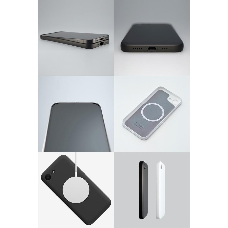 MYNUS iPhone 17e / 16e ケース MagSafe対応 ミニマルデザイン ラバーブラック マイナス CASE | MYNUS | 09