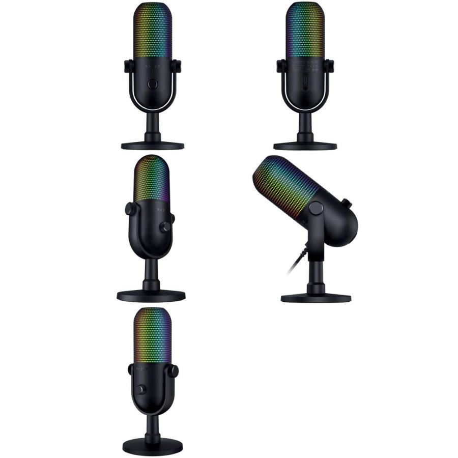 Razer レーザー Seiren V3 Chroma 32-Bit DSP タップトゥミュート機能搭載 RGB USB マイク Black RZ19-05990100-R3M1 | Razer | 03