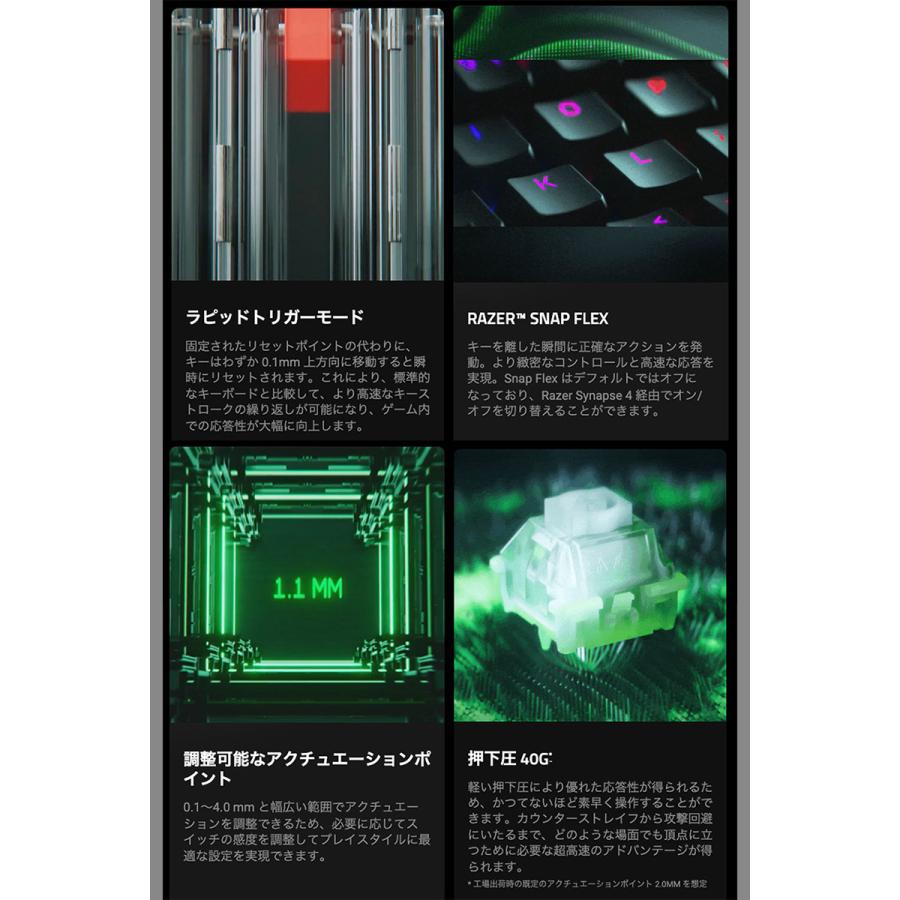 Razer レーザー Huntsman V3 HE Magnetic Mini 65% 8KHz 英語配列 有線 ホールエフェクト磁気 e スポーツ ゲーミングキーボード | HUNTSMAN | 03
