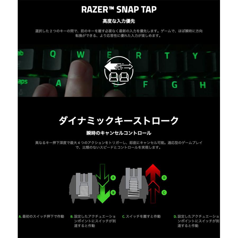 Razer レーザー Huntsman V3 HE Magnetic Mini 65% 8KHz 英語配列 有線 ホールエフェクト磁気 e スポーツ ゲーミングキーボード | HUNTSMAN | 07