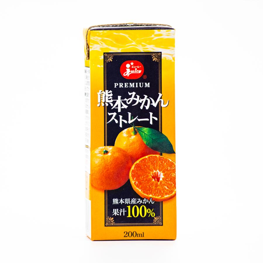 ジューシー 熊本みかんストレート100％ [200ml紙×24本入]（Yahoo!・JA熊本果実連）