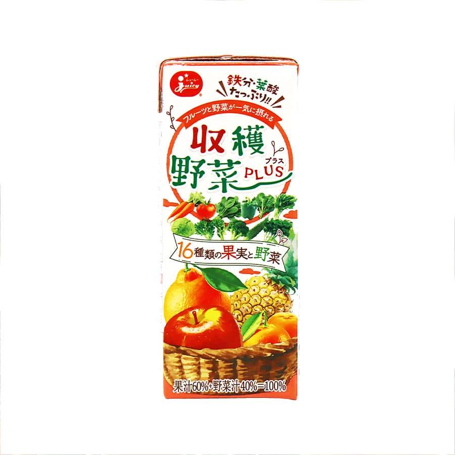 ジューシー 収穫野菜PLUS 16種類の果実と野菜 [200ml紙×24本入] : JA