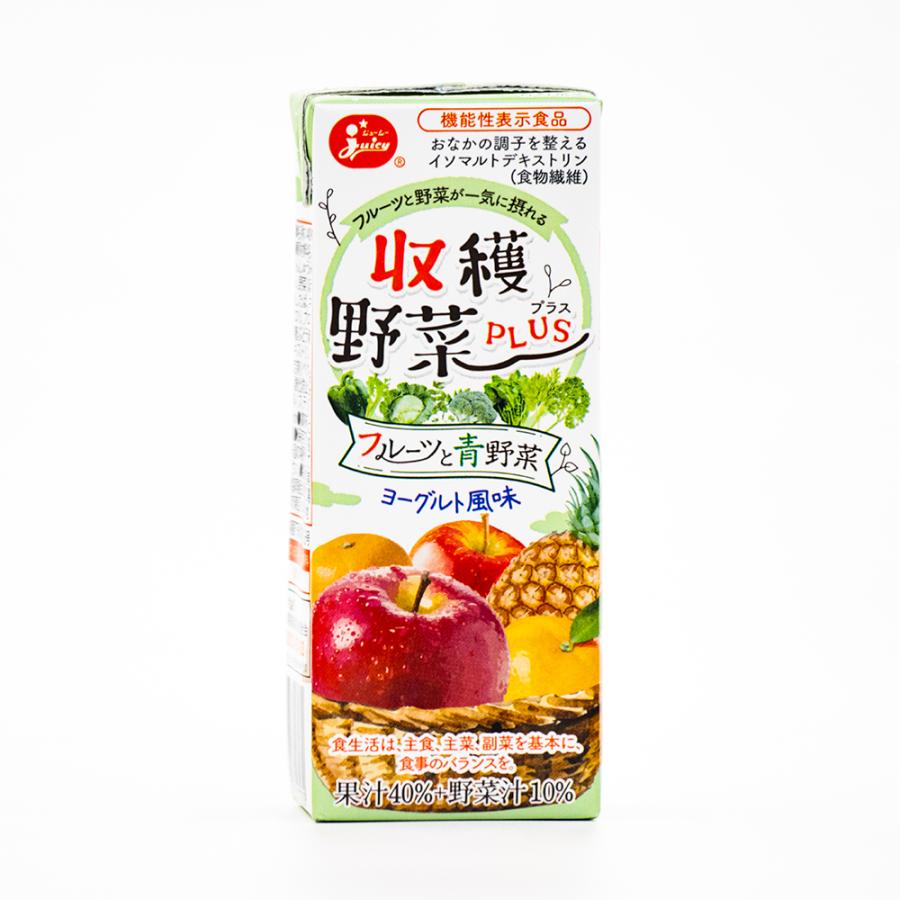 ジューシー収穫野菜PLUS（機能性表示食品）フルーツと青野菜 [200ml紙