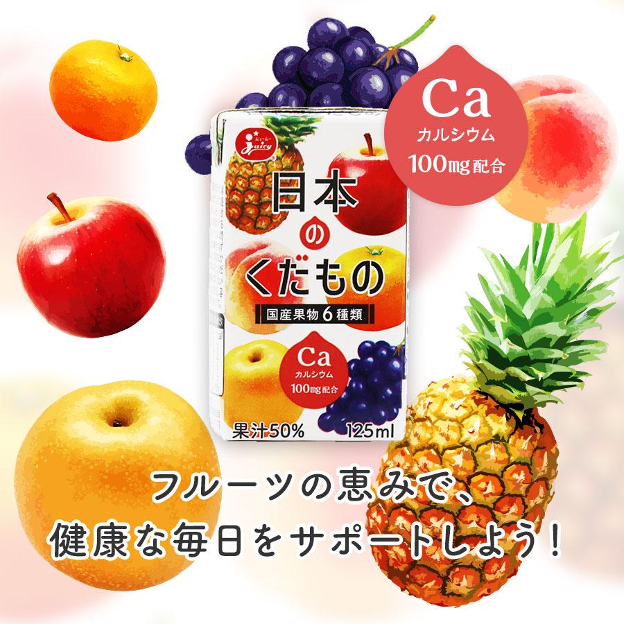 ジューシー 日本のくだもの [125ml紙×24本入] : JA熊本果実連 - 通販