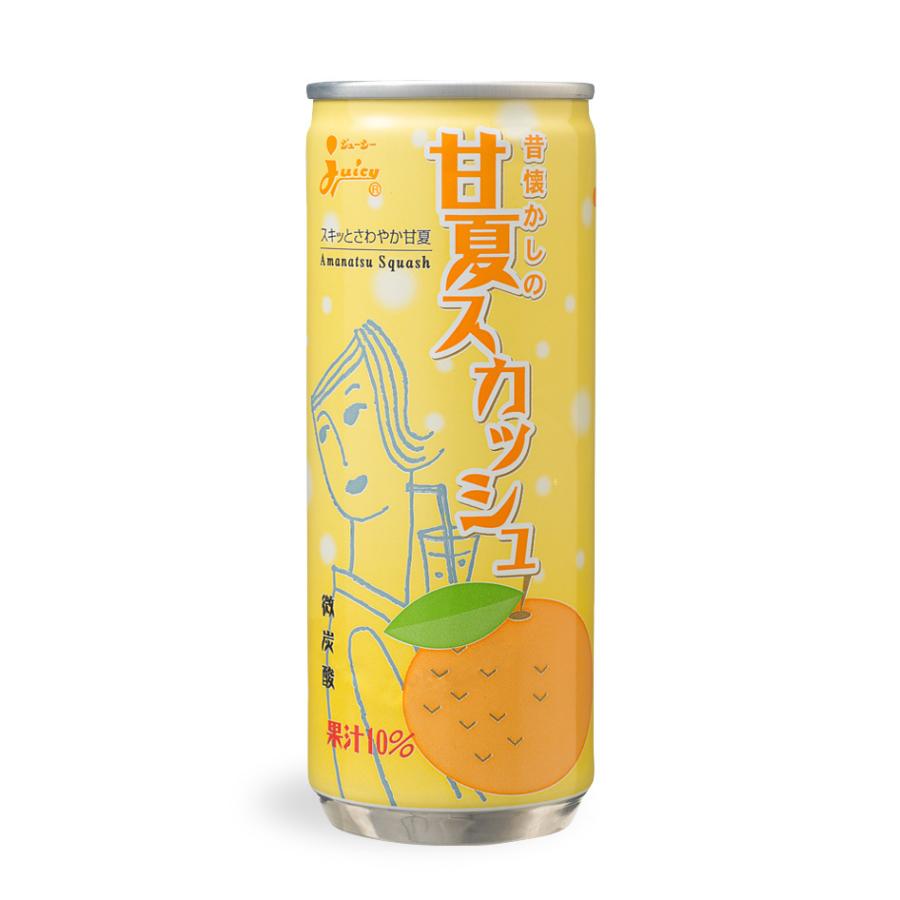 ジューシー 甘夏スカッシュ【250ml缶×30缶入】 炭酸飲料