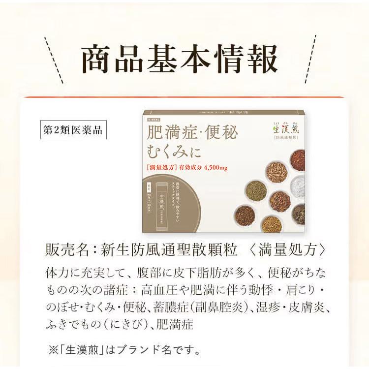 生漢煎「防風通聖散」満量処方 (90包入） 第2類医薬品　セルフメディケーション税制対象｜ec-medical｜17