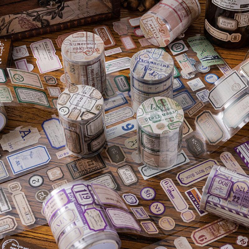 コラージュ 素材 ロールシール シール タグ ラベル ジャンク