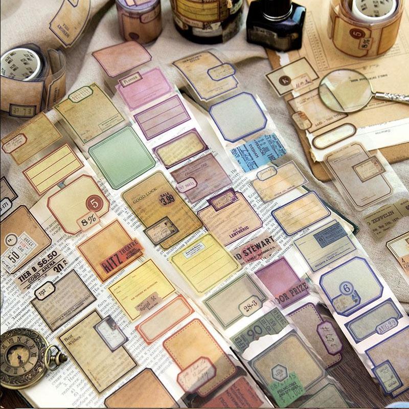 コラージュ 素材 ロールシール シール ラベル タグ ジャンクジャーナル