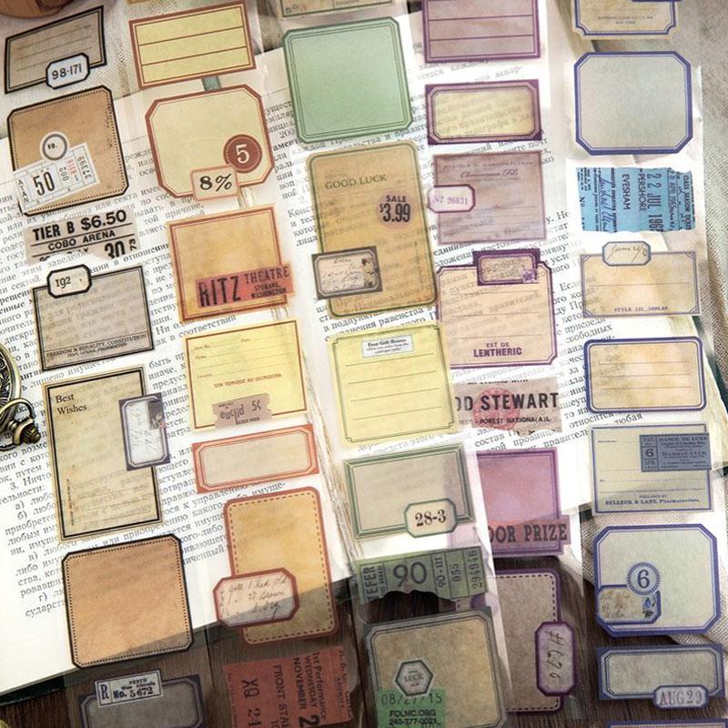 コラージュ 素材 ロールシール シール ラベル タグ ジャンクジャーナル