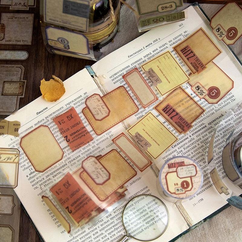 コラージュ 素材 ロールシール シール ラベル タグ ジャンクジャーナル