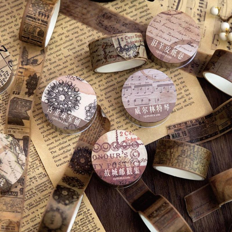 コラージュ 素材 マスキングテープ マステ シール 地図 楽譜 ラベル