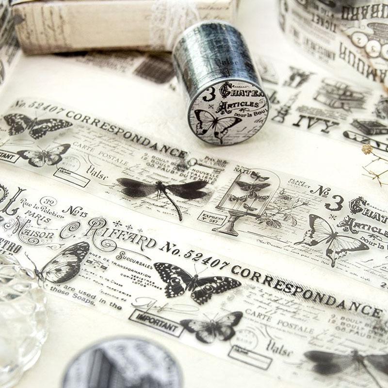 コラージュ 素材 マスキングテープ マステ シール 蝶 蝶々 ジャンク