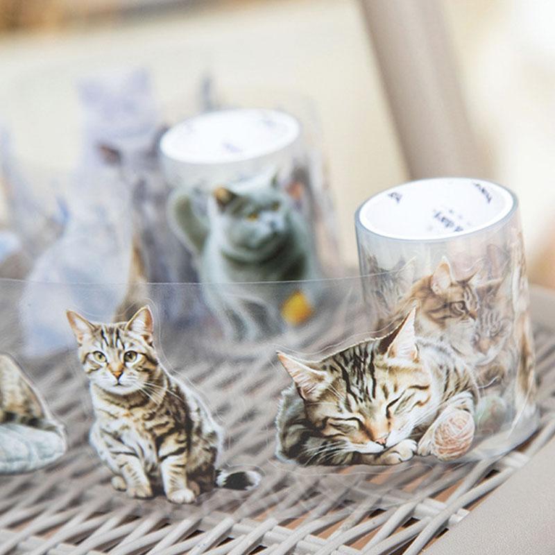 コラージュ 素材 ロールシール シール 動物 猫 写真 ネコ ねこ