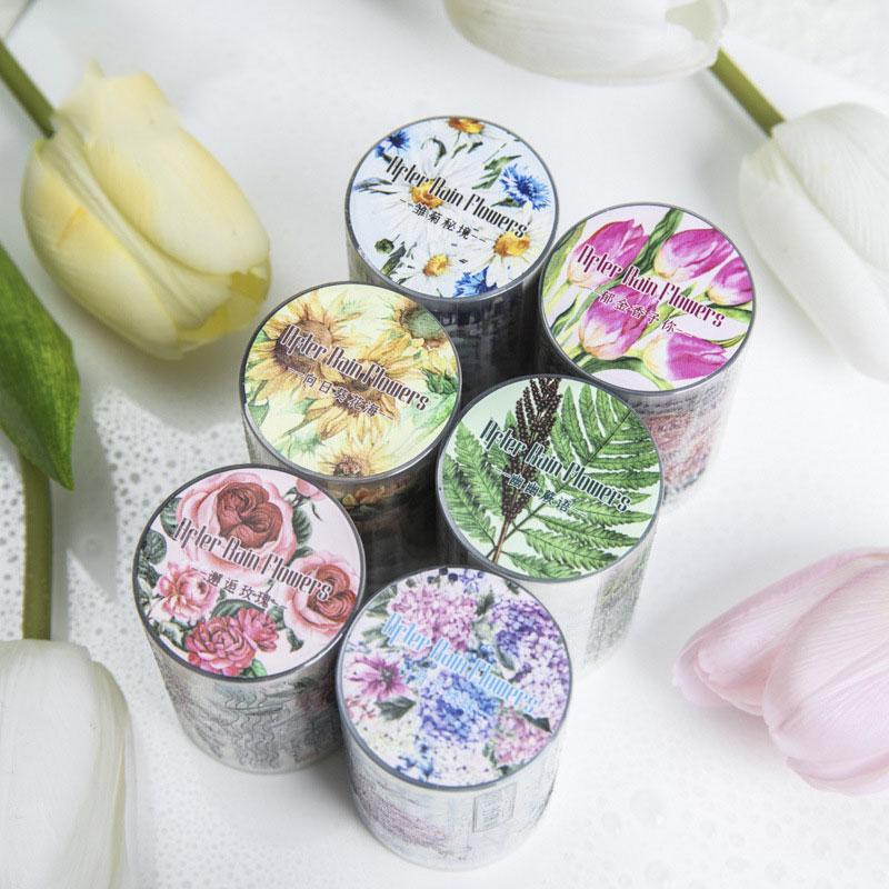 コラージュ 素材 マスキングテープ マステ シール 植物 花 バラ 紫陽花