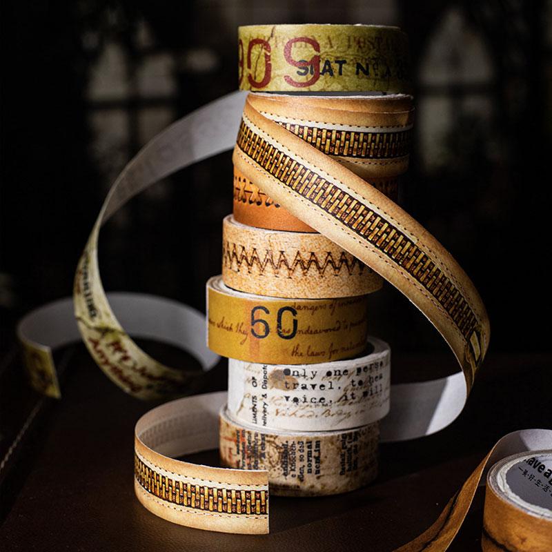 コラージュ 素材 マスキングテープ マステ シール ファスナー ジップ