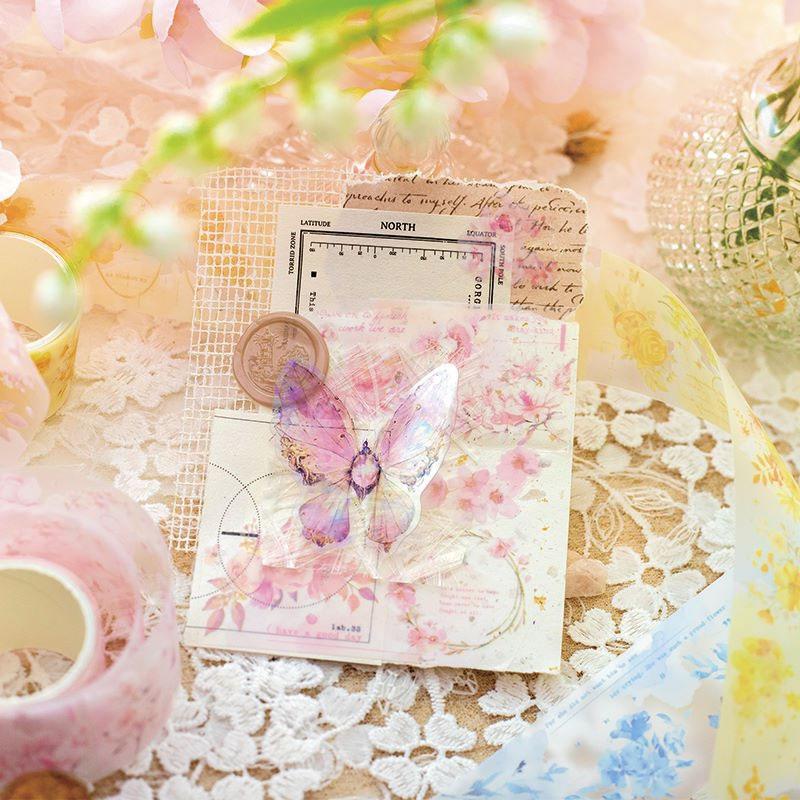 コラージュ 素材 マスキングテープ マステ 花 フラワー パステル