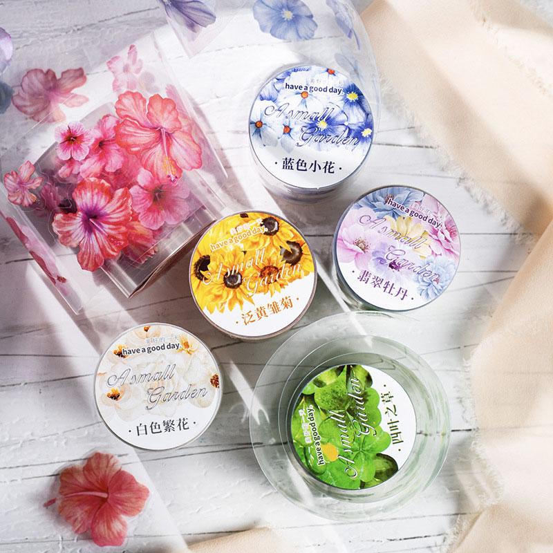 コラージュ 素材 マスキングテープ マステ 花 フラワー 四葉 