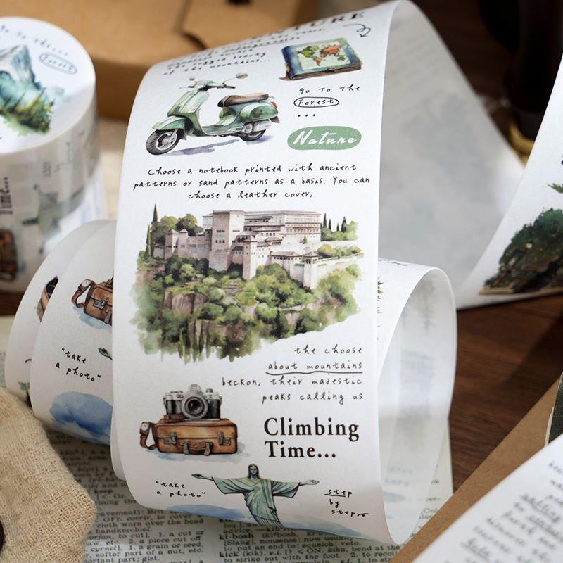 コラージュ 素材 マスキングテープ マステ 人物 女性 女の子 コーヒー