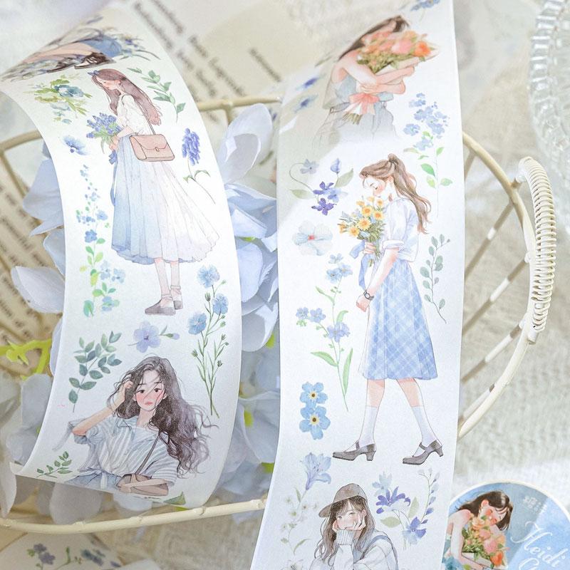 コラージュ 素材 マスキングテープ マステ 女の子 女性 人物 ジャンク