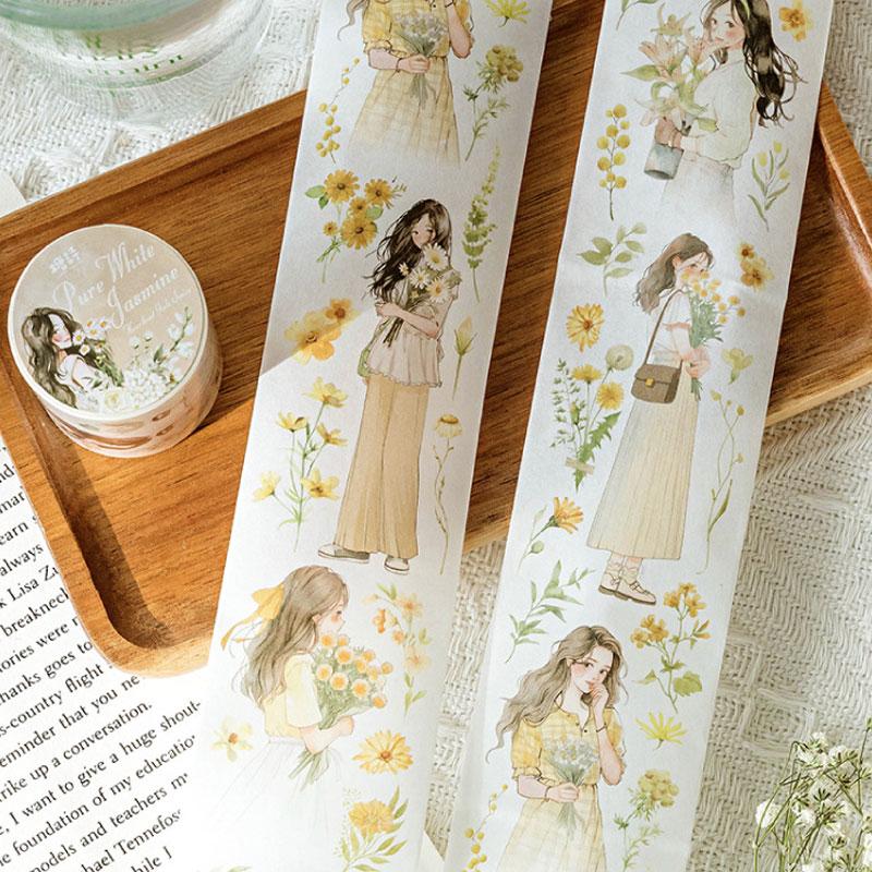 コラージュ 素材 マスキングテープ マステ 女の子 女性 人物 ジャンク